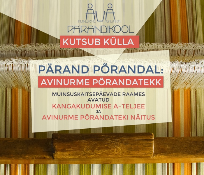 MUINSUSKAITSEPÄEVAD AVINURME AJAVAKAS 10.–12. SEPTEMBRIL